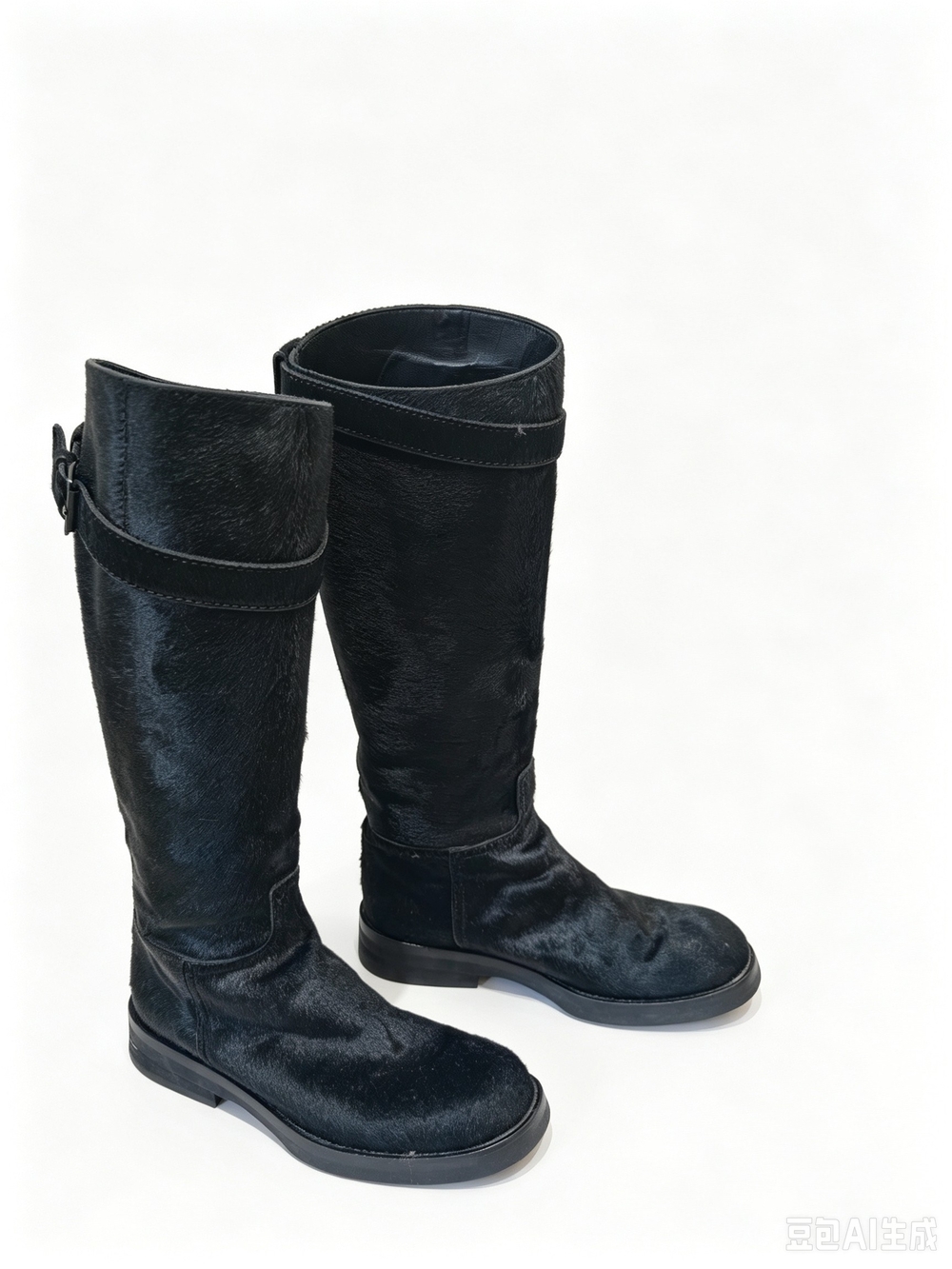 Ann Demeulemeester Black Over-the-Knee Leather Boots